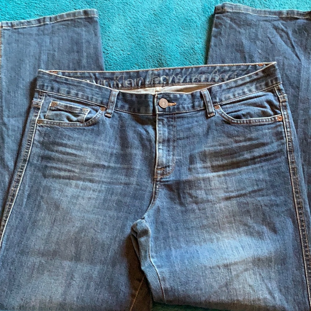 Calvin Klein lean boot 5 pocket medium wash jeans